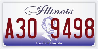 IL license plate A309498