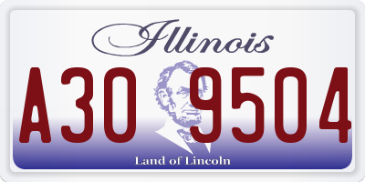 IL license plate A309504