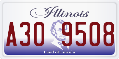 IL license plate A309508