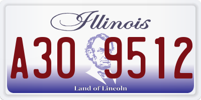 IL license plate A309512