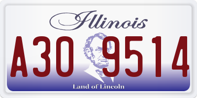 IL license plate A309514