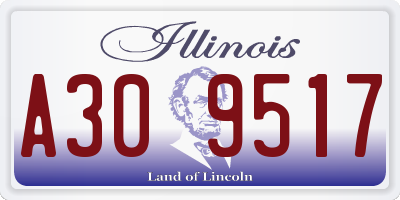 IL license plate A309517