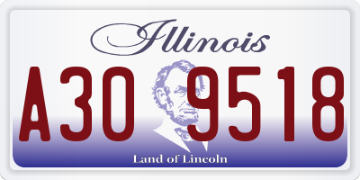 IL license plate A309518