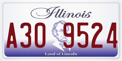 IL license plate A309524