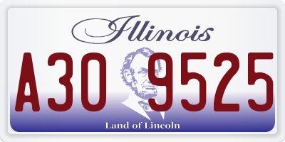 IL license plate A309525