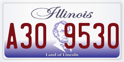 IL license plate A309530