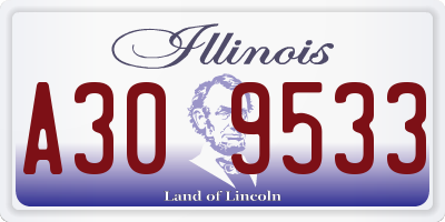 IL license plate A309533