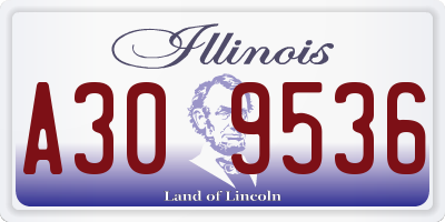 IL license plate A309536