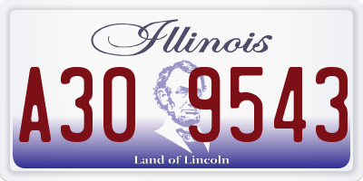 IL license plate A309543