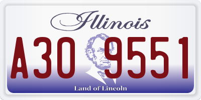 IL license plate A309551