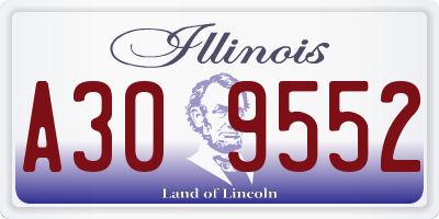 IL license plate A309552