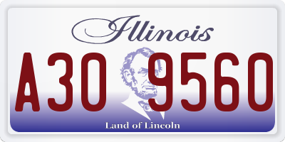 IL license plate A309560
