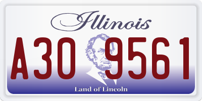 IL license plate A309561
