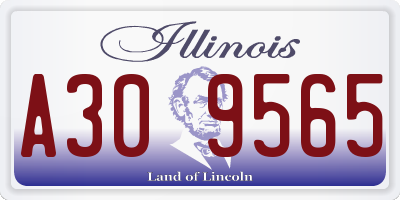 IL license plate A309565