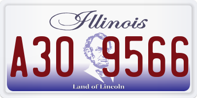 IL license plate A309566