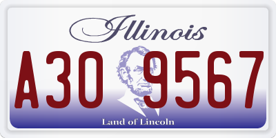 IL license plate A309567