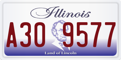 IL license plate A309577