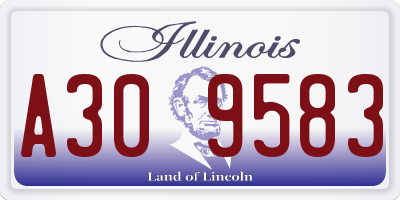 IL license plate A309583