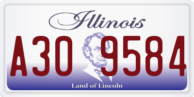 IL license plate A309584