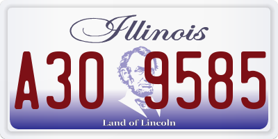 IL license plate A309585