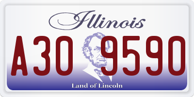 IL license plate A309590