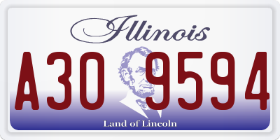 IL license plate A309594