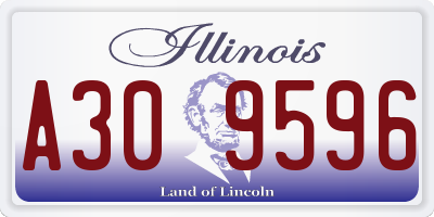 IL license plate A309596