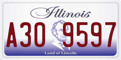 IL license plate A309597