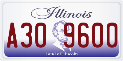 IL license plate A309600