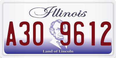IL license plate A309612