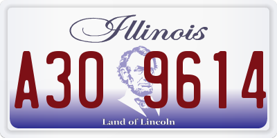 IL license plate A309614