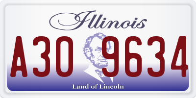 IL license plate A309634