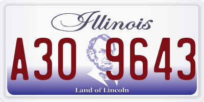 IL license plate A309643
