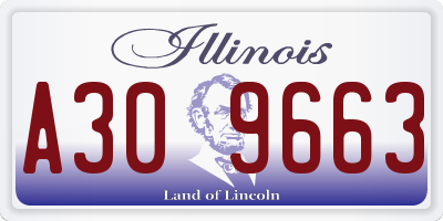IL license plate A309663