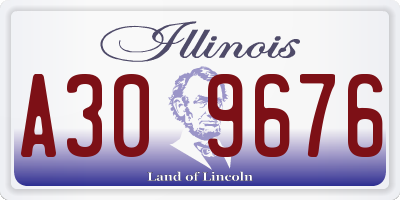 IL license plate A309676