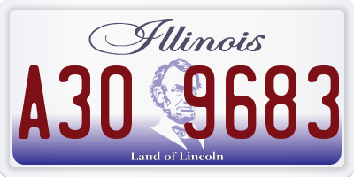IL license plate A309683