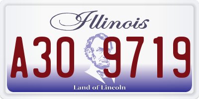 IL license plate A309719