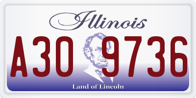 IL license plate A309736