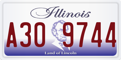 IL license plate A309744
