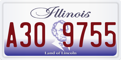 IL license plate A309755