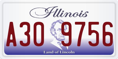 IL license plate A309756