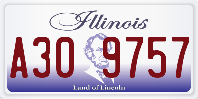 IL license plate A309757