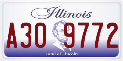 IL license plate A309772