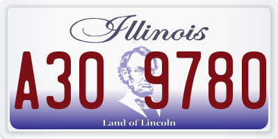 IL license plate A309780