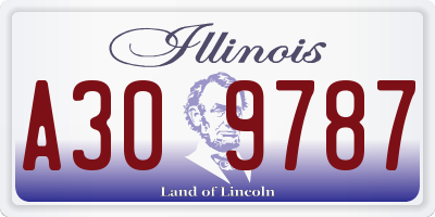 IL license plate A309787