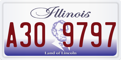 IL license plate A309797