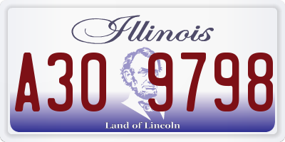 IL license plate A309798