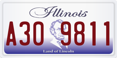 IL license plate A309811