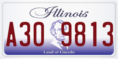 IL license plate A309813