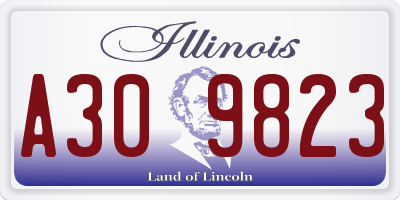 IL license plate A309823